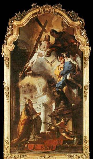 TIEPOLO, Giovanni Domenico Pope St Clement Adoring the Trinity Germany oil painting art